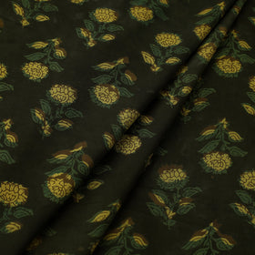  Green Block Print Cotton Jahota Fabric