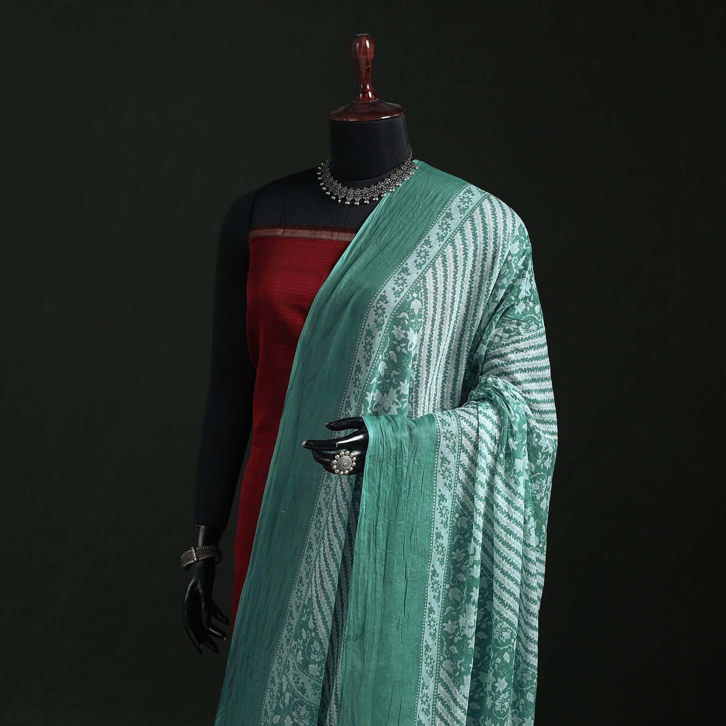 Cotton jaipur printed dupatta 113 - handcrafted