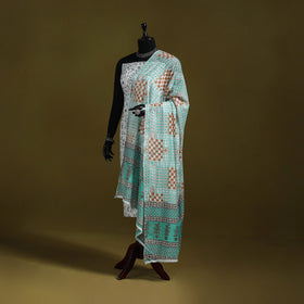 Cotton jaipur printed dupatta 14 - handcrafted