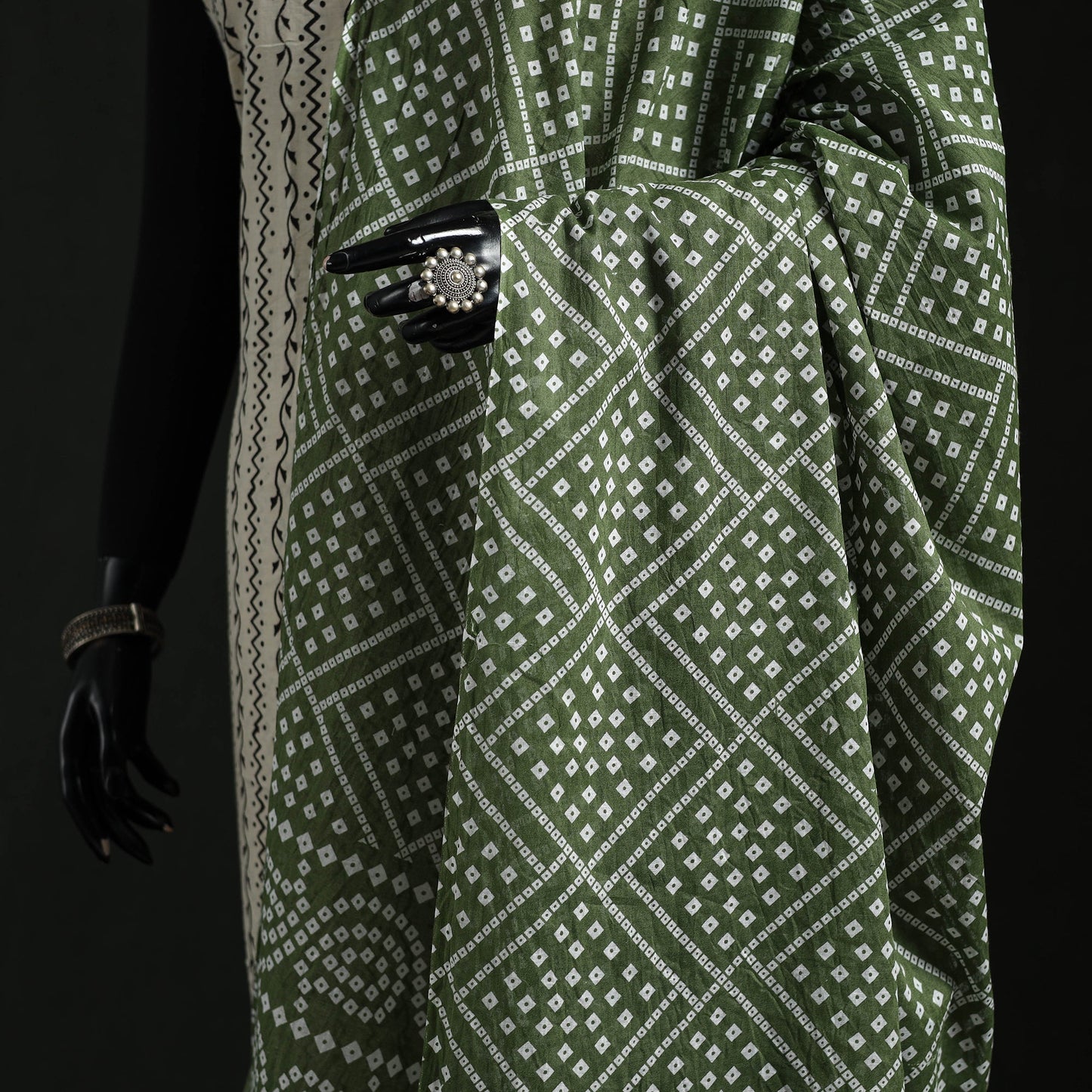 Cotton jaipur printed dupatta 52 - handcrafted