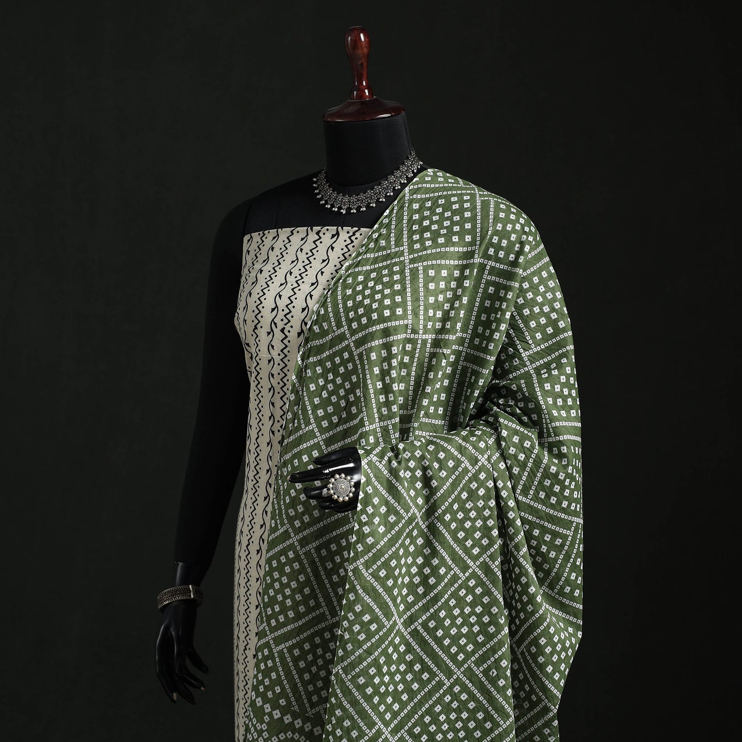 Cotton jaipur printed dupatta 52 - handcrafted