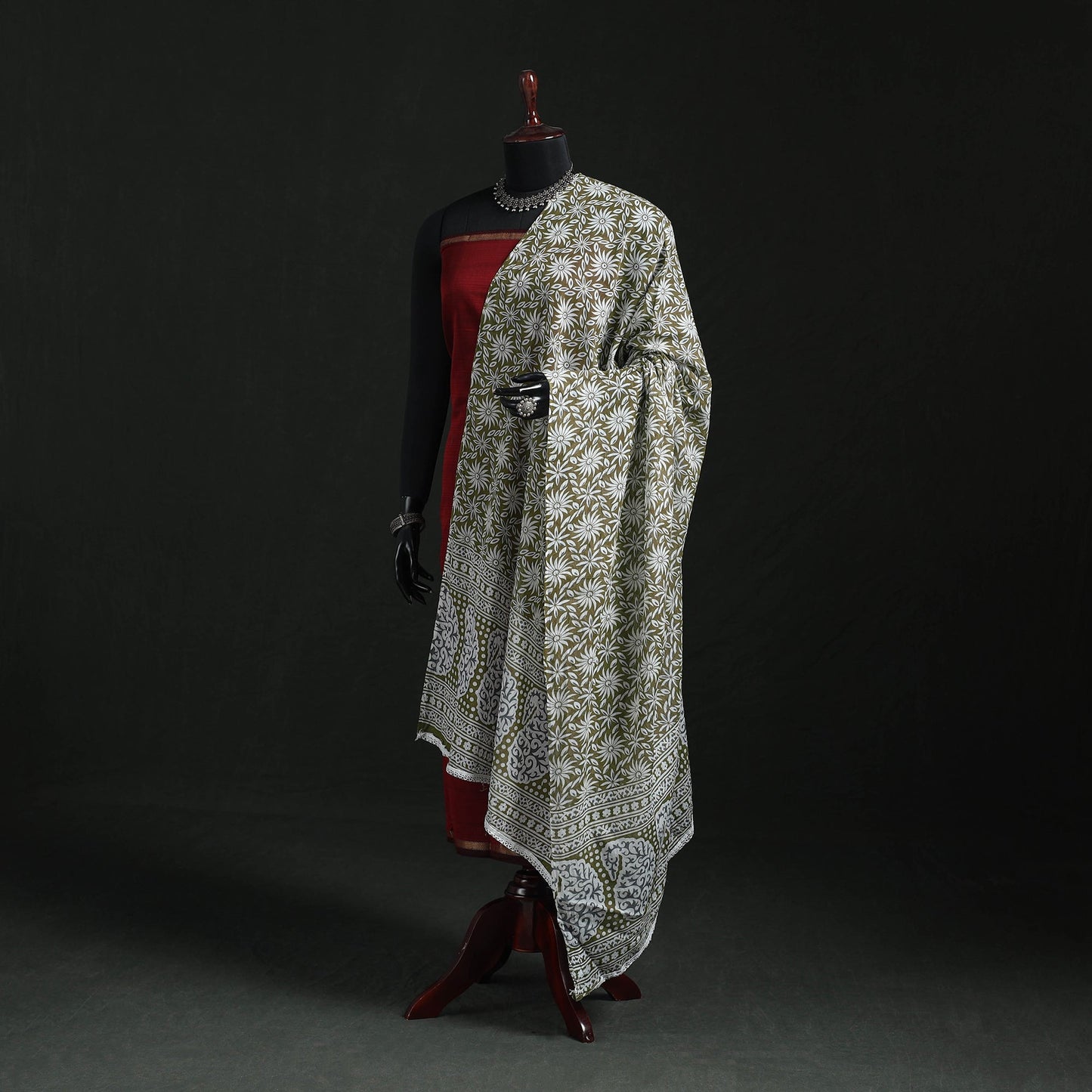 Cotton jaipur printed dupatta 62 - handcrafted