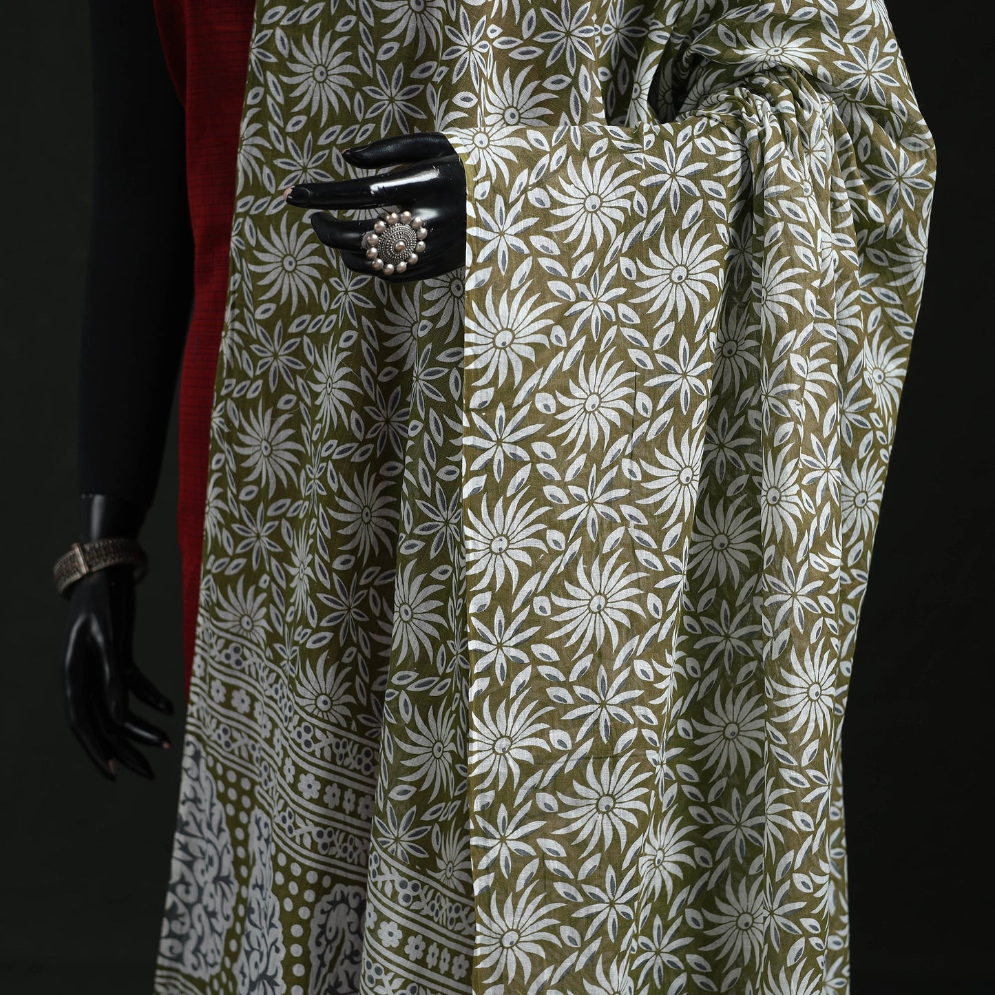 Cotton jaipur printed dupatta 62 - handcrafted