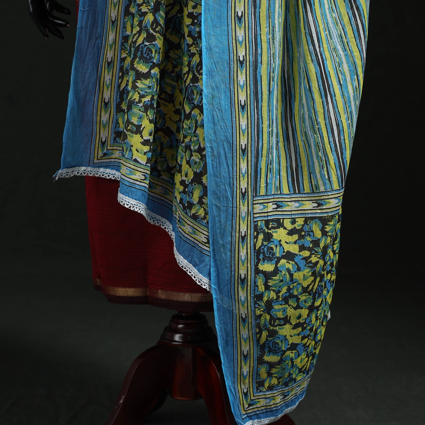 Cotton jaipur printed dupatta 73 - handcrafted
