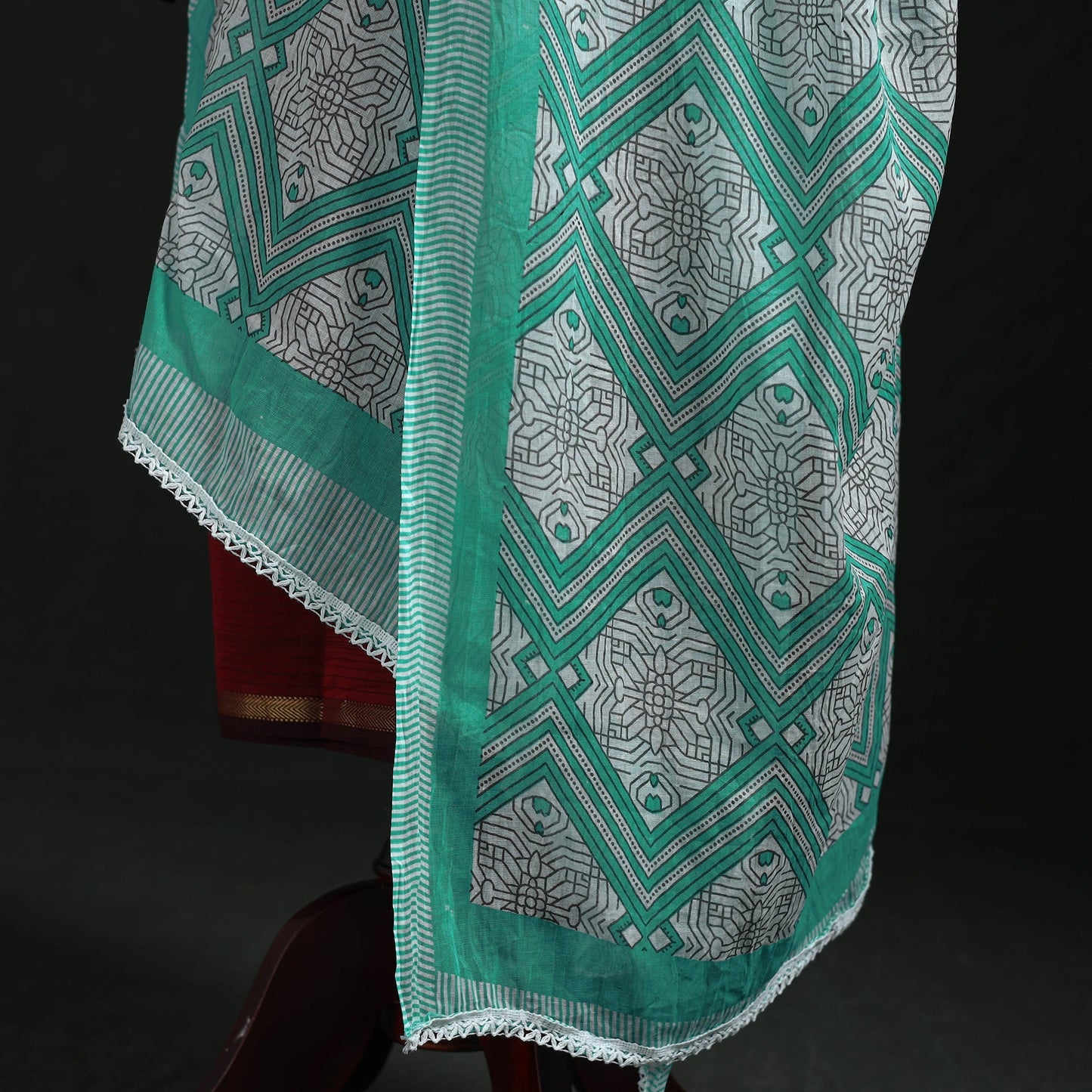 Cotton jaipur printed dupatta 75 - handcrafted