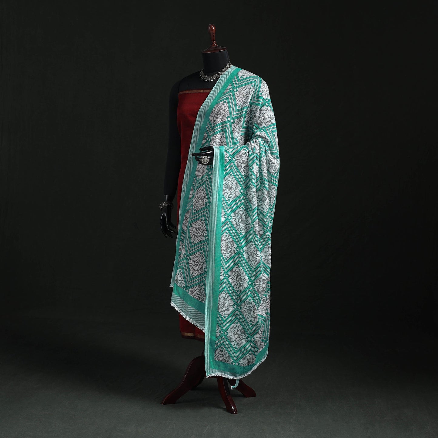 Cotton jaipur printed dupatta 75 - handcrafted