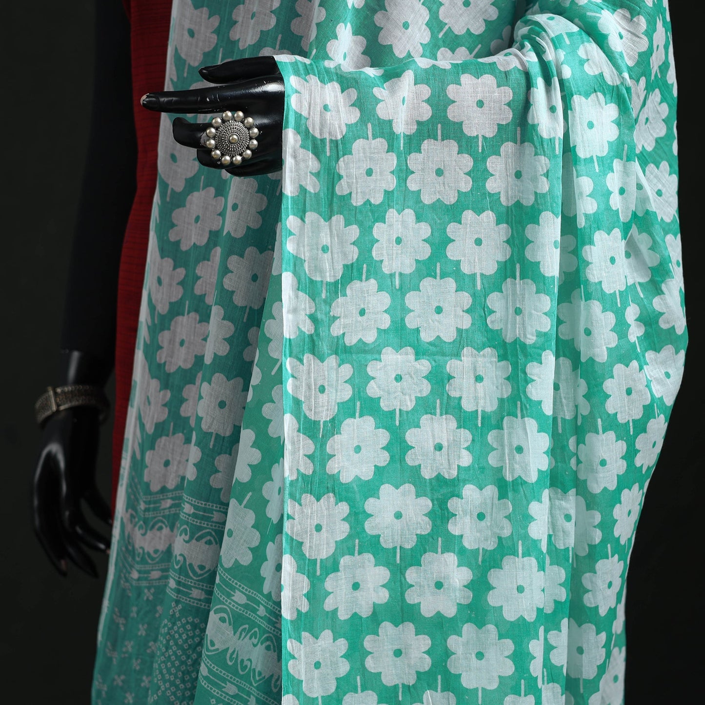 Cotton jaipur printed dupatta 77 - handcrafted