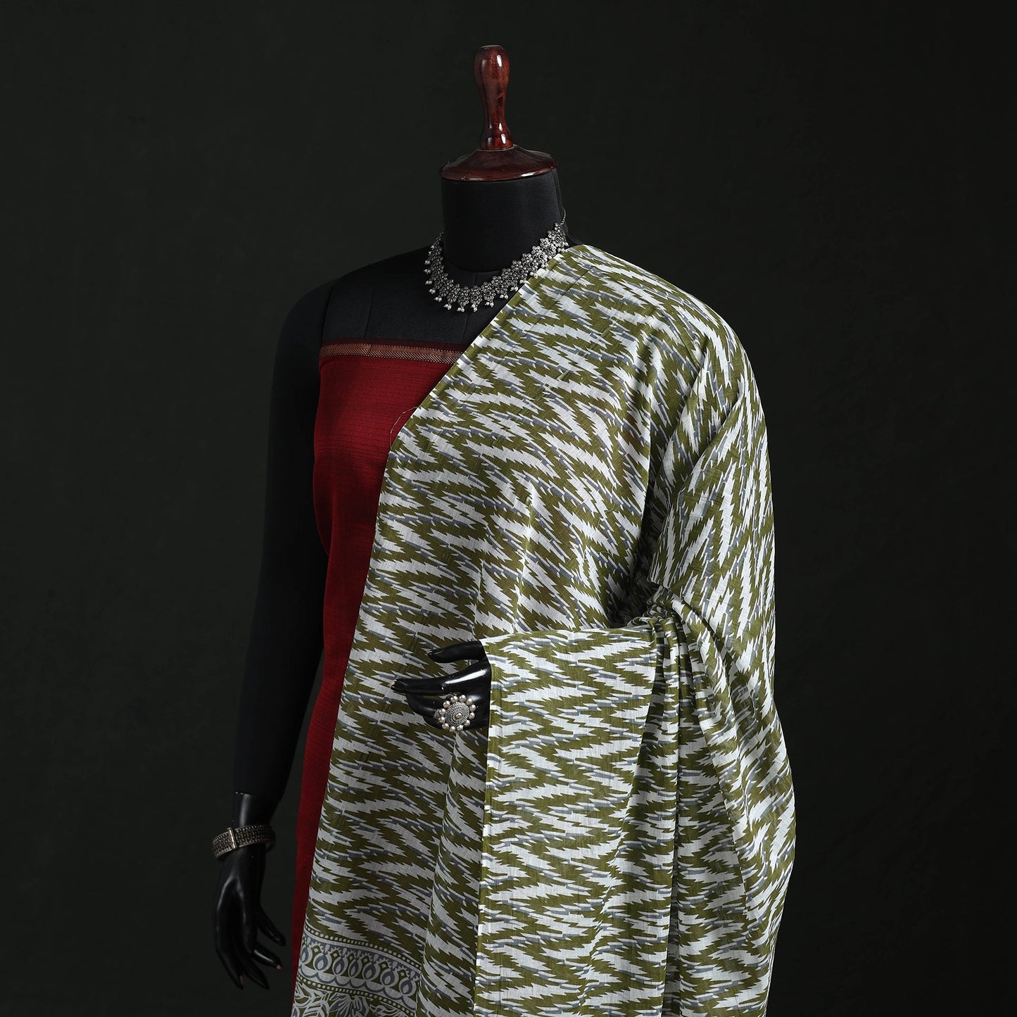 Cotton jaipur printed dupatta 79 - handcrafted