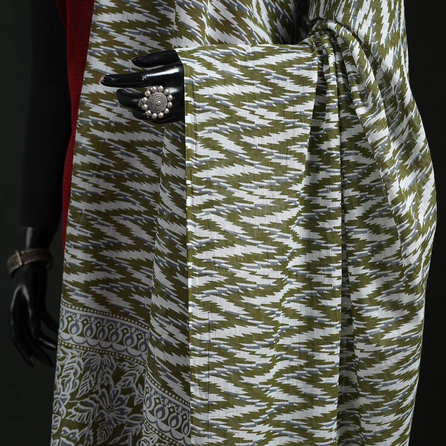 Cotton jaipur printed dupatta 79 - handcrafted