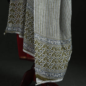 Cotton jaipur printed dupatta 85 - handcrafted