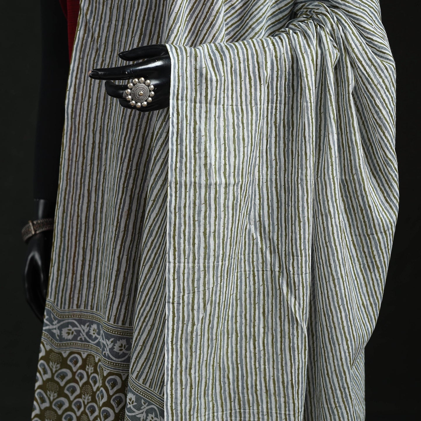Cotton jaipur printed dupatta 85 - handcrafted