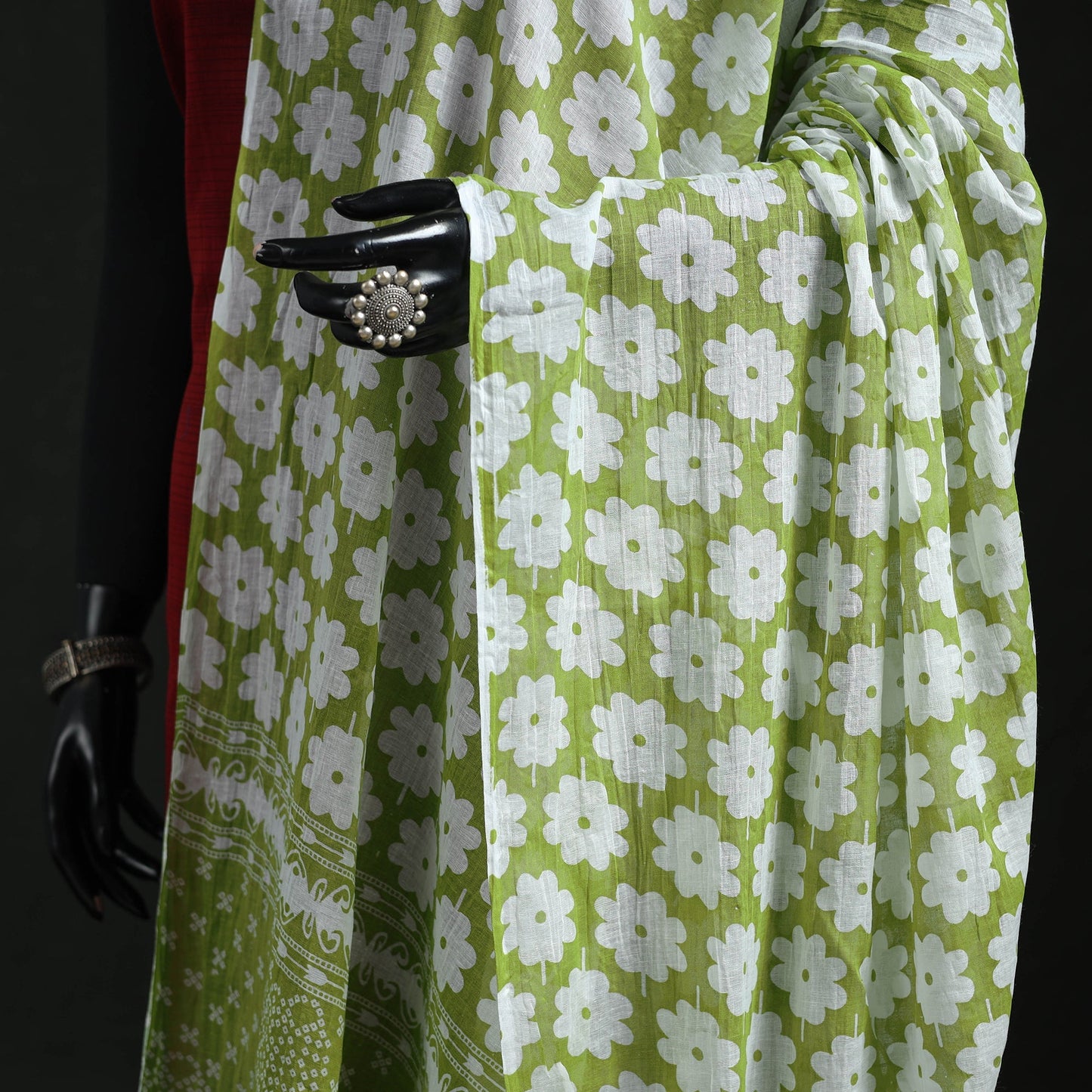 Cotton jaipur printed dupatta 94 - handcrafted