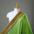  Cotton Green Kanchipuram Fabric with Thread Border
