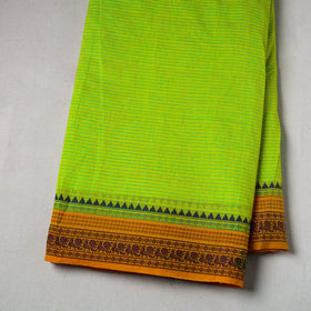  Cotton Green Kanchipuram Fabric with Thread Border