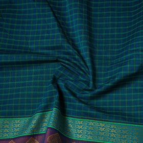  Cotton Green Kanchipuram Fabric with Thread Border
