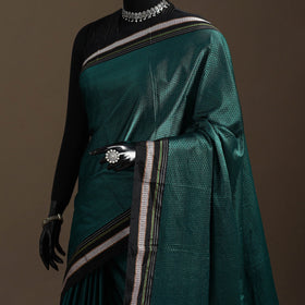 Cotton khun saree with chikki paras border 21 - handcrafted