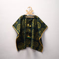 Green Ajrakh Block Print Cotton Kids Kaftan (3-4 Years)