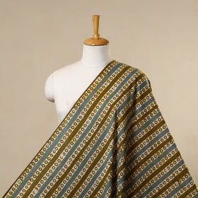 Green - cotton kutch batik fabric 22 - handcrafted