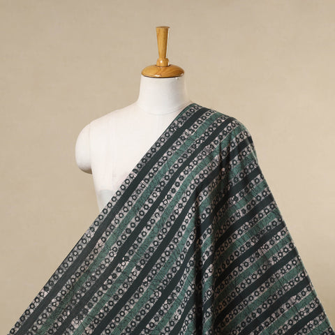 Green - cotton kutch batik fabric 14 - handcrafted