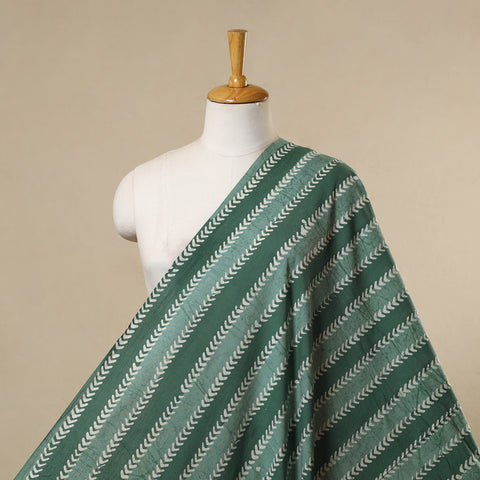 Green - cotton kutch batik fabric 24 - handcrafted