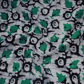 Green Cotton Kutch Hand Batik Print Fabric