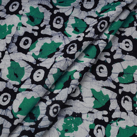 Green Cotton Kutch Hand Batik Print Fabric