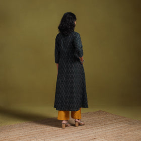 Cotton a-line pochampally ikat kurta for women 09