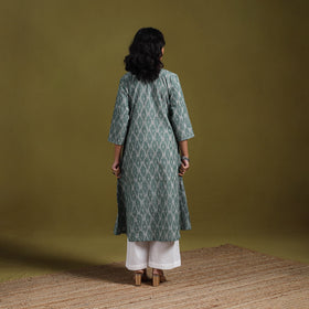 Cotton a-line pochampally ikat kurta for women 21
