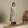 Block Print Cotton A-Line Sanganeri Kurta