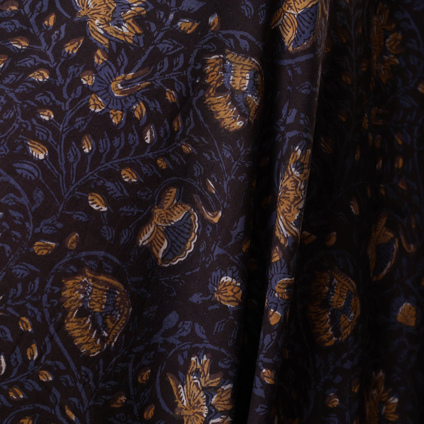 Green - cotton natural dyed jahota fabric 14 - handcrafted