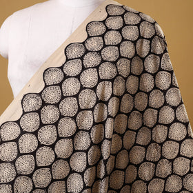 Green - cotton natural dyed jahota fabric 17 - handcrafted