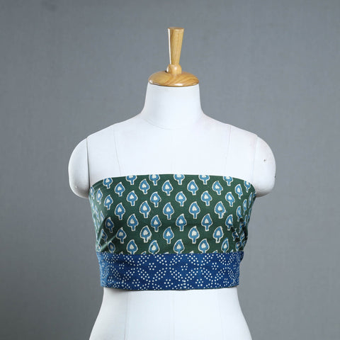 Green - cotton pipad blouse piece 122 - handcrafted