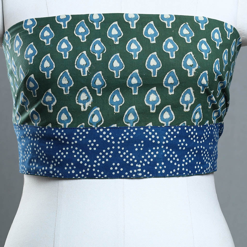 Green - cotton pipad blouse piece 122 - handcrafted