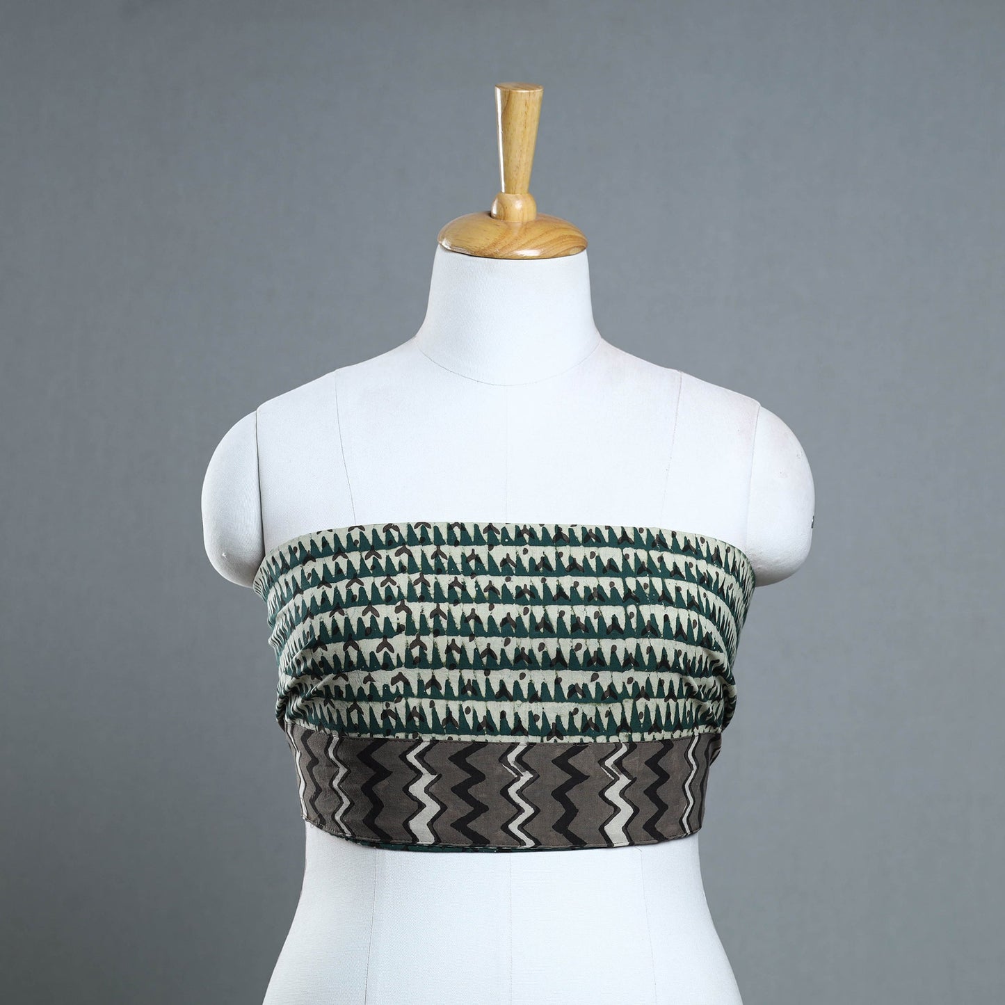 Green - cotton pipad blouse piece 127 - handcrafted