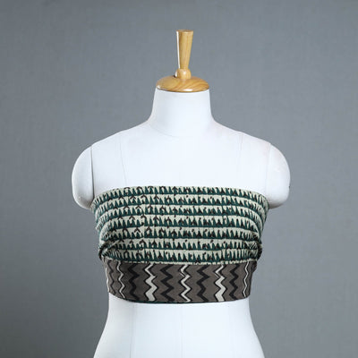 Green - cotton pipad blouse piece 127 - handcrafted