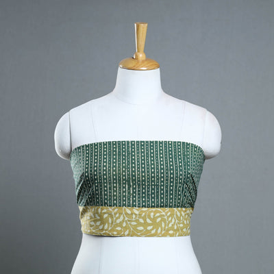 Green - cotton pipad blouse piece 137 - handcrafted