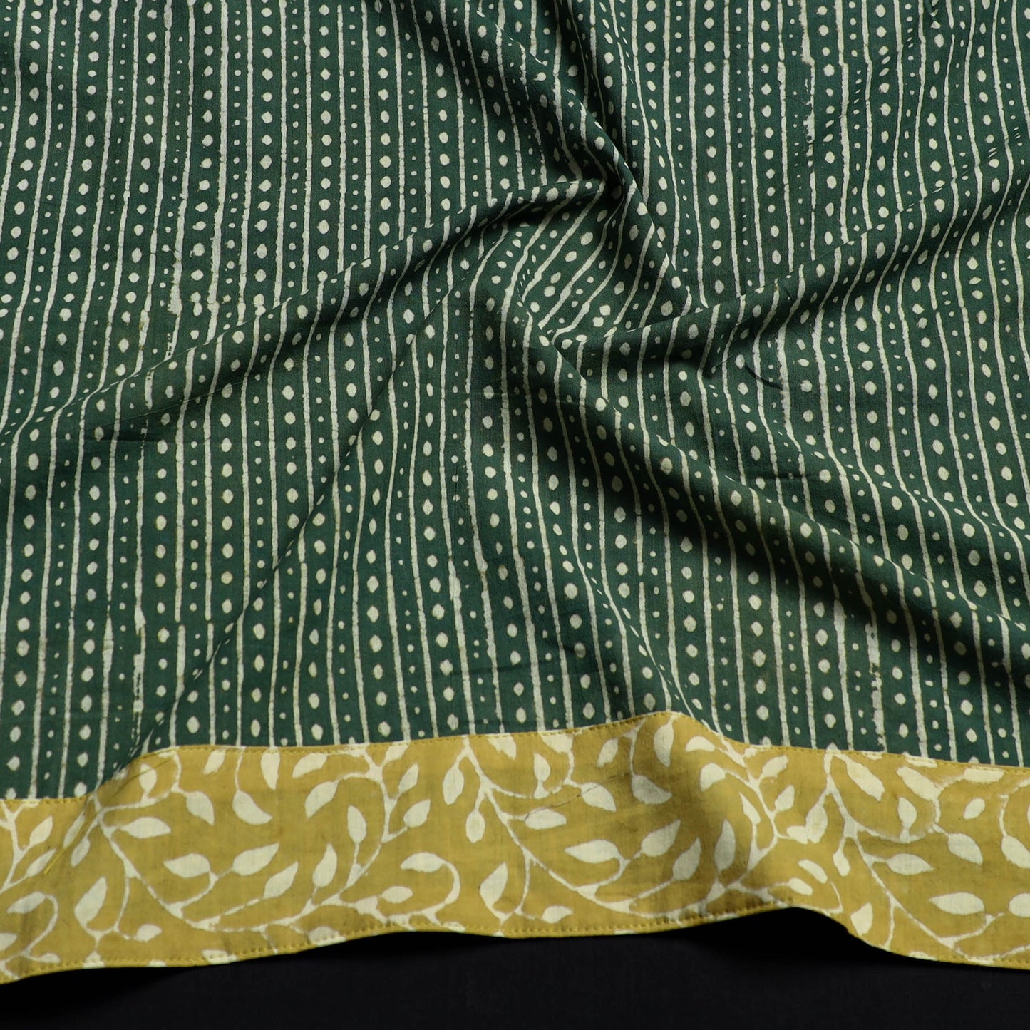 Green - cotton pipad blouse piece 137 - handcrafted