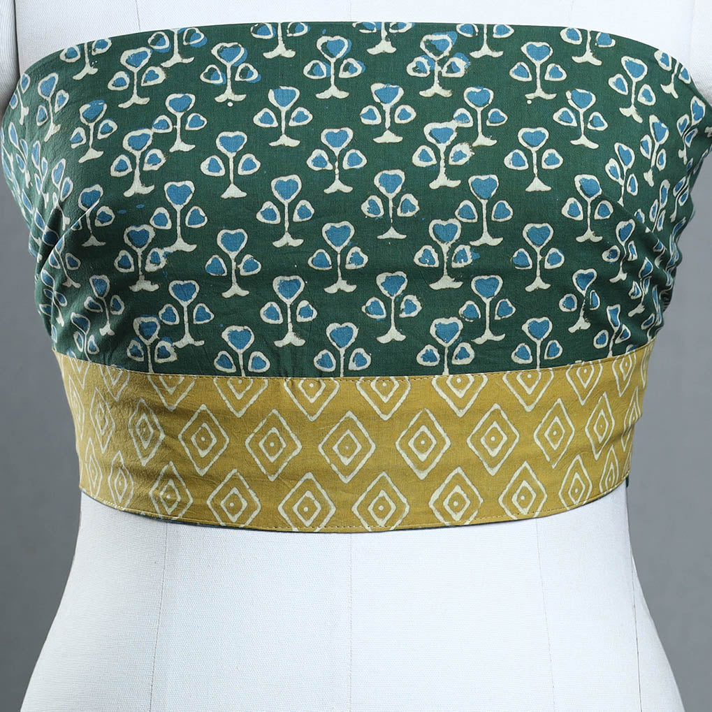 Green - cotton pipad blouse piece 161 - handcrafted