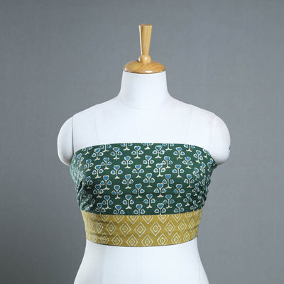 Green - cotton pipad blouse piece 161 - handcrafted