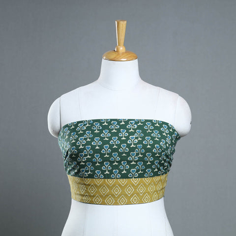 Green - cotton pipad blouse piece 161 - handcrafted