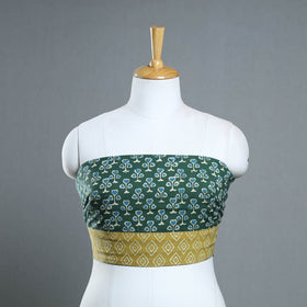 Green - cotton pipad blouse piece 161 - handcrafted