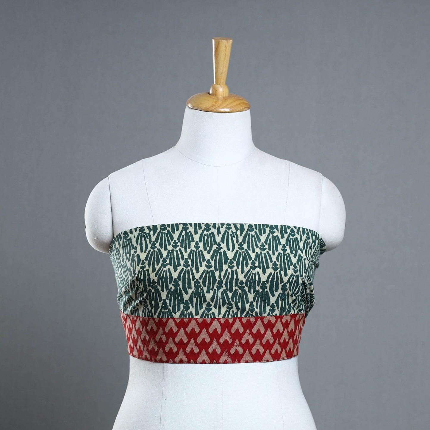 Green - cotton pipad blouse piece 174 - handcrafted