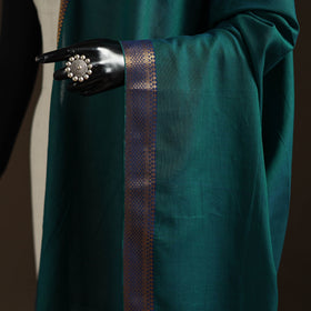 Cotton plain dupatta with thread border 39 - handcrafted