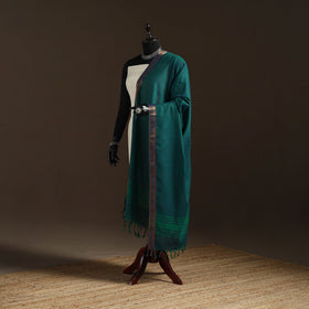 Cotton plain dupatta with thread border 39 - handcrafted