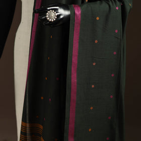 Cotton plain dupatta with thread border 44 - handcrafted