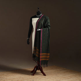 Cotton plain dupatta with thread border 44 - handcrafted