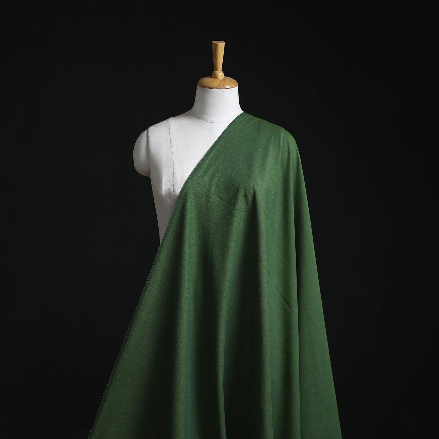 Green - cotton plain fabric 04 - handcrafted