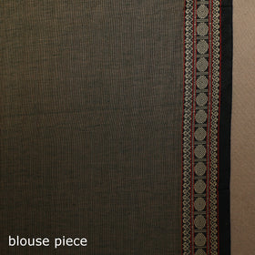 Green - cotton plain saree with thread border 34