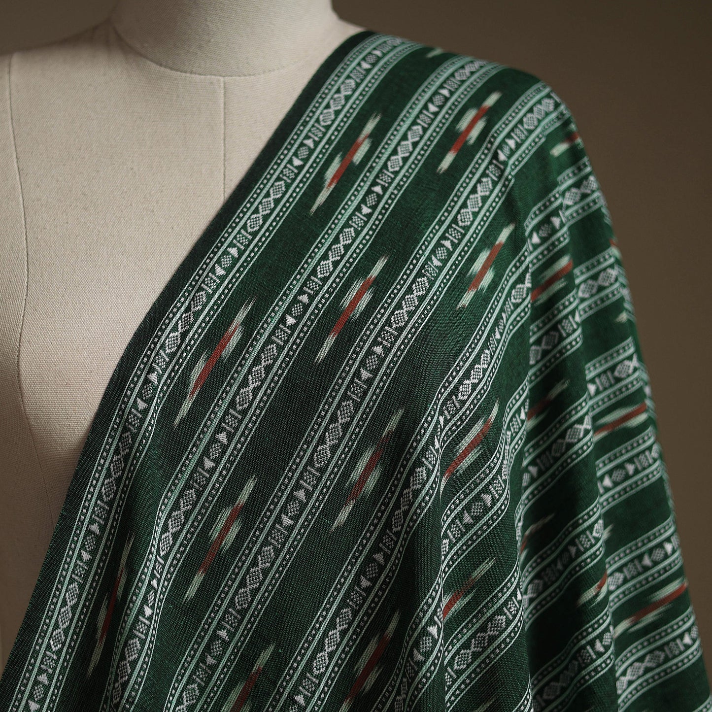 Cotton pochampally dabi ikat fabric 04 - handcrafted
