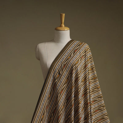 Cotton pochampally dabi ikat fabric 10 - handcrafted